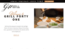 Tablet Screenshot of grill41.ca